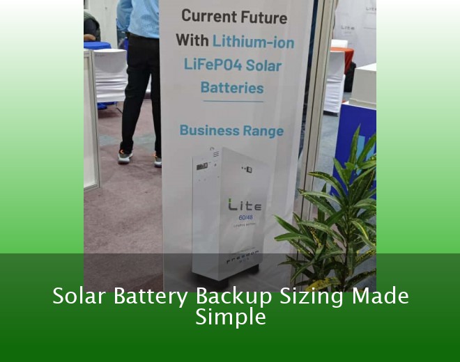 Solar Battery Backup Sizing Made Simple